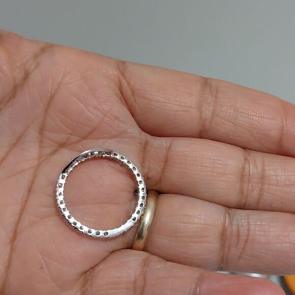 JCM 925 Sterling Silver CZ Cubic Zirconia Crystals Dainty Pendant or Ring - Picture 2 of 6